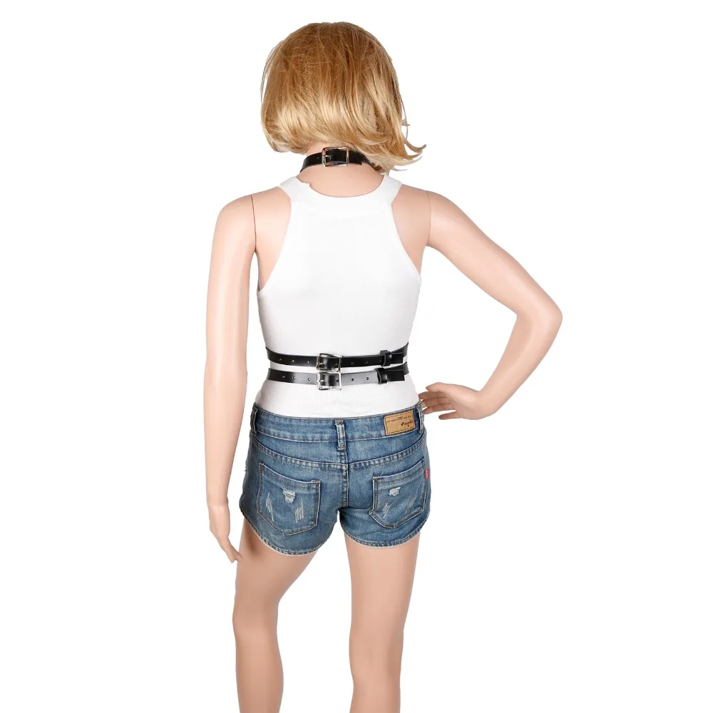 Женские кожаные сексуальные ремни С Регулируемыми пряжками в стиле панк со