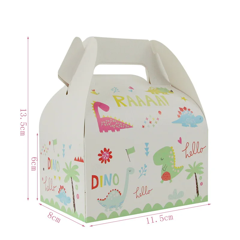 

6pcs Dinosaur Candy Box Baby Cut Animal Paper Gift Boxes Decoration For Kids Birthday Party DIY Baby Shower Supplies