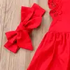 New Arriavl Christmas Ruffle Red Lace Romper Dress Baby Girls Sister Princess Kids Xmas Party Dresses Cotton Newborn Costume ► Photo 3/6