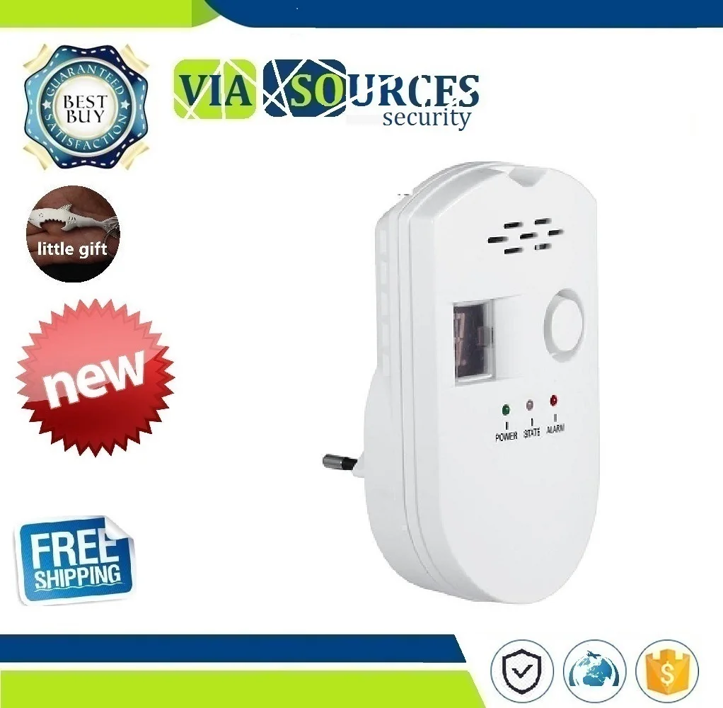 

EU Home Gas Detector Kitchen Security Combustible Gas Detector LCD LPG LNG Coal Natural Gas Leak Alarm Sensor Warning Detector
