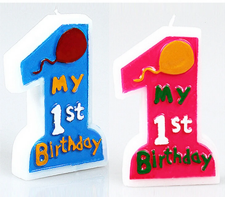 Birthday Party Candle Supplier Happy 1st Birthday Candle Figure Design