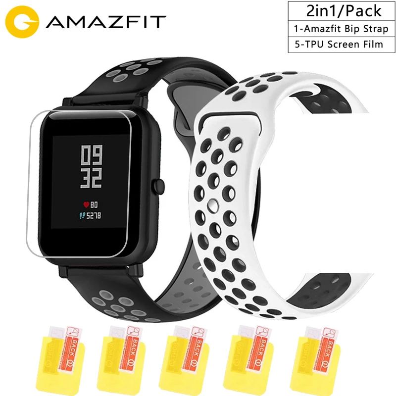 Xiaomi силиконовый ремешок Браслет Huami Amazfit bip Watch Band 20 мм Correa amazfit аксессуары для