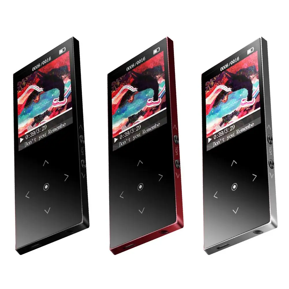

Touch Screen MP3 MP4 Player 16G 1.8 Inch Ultra-thin TF Card Music Playback Clock Picture Browsing FM Radio Voice Recording