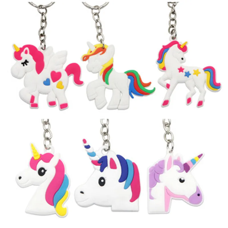 Cute-Fairytale-PVC-Unicorn-Keychain-Party-Favors-Multi-style-Horse-Key-Holder-for-Girls-Christmas-Gift