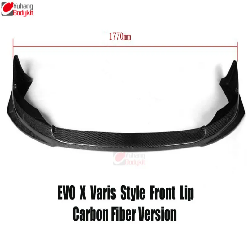 

For 2008-2012 Lancer Evolution EVO X 10 Varis Style Carbon Fiber Front lip