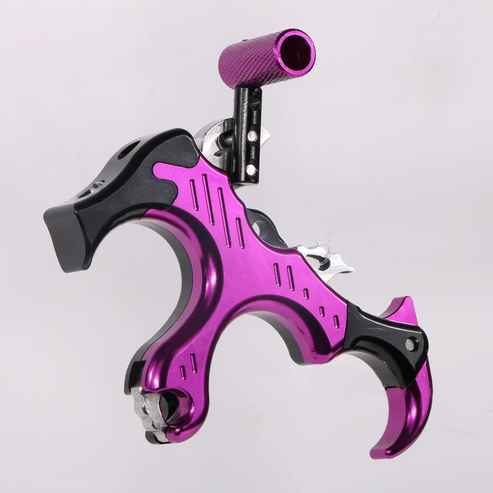 

3 Fingers Aluminum Alloy Bow Release Aid For Compound Bow Archery Accessories Wrist Clamp Hook Release Aid Grip Shooting Hunting