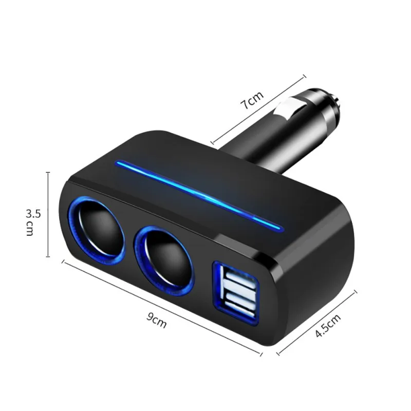 DC12V/24 V Универсальный 2-сторонний разветвитель авто прикуривателя Dual USB Автомобильное зарядное устройство Зарядное устройство гнездо адаптера питания 3.1A 80 Вт сплиттер Зарядное устройство
