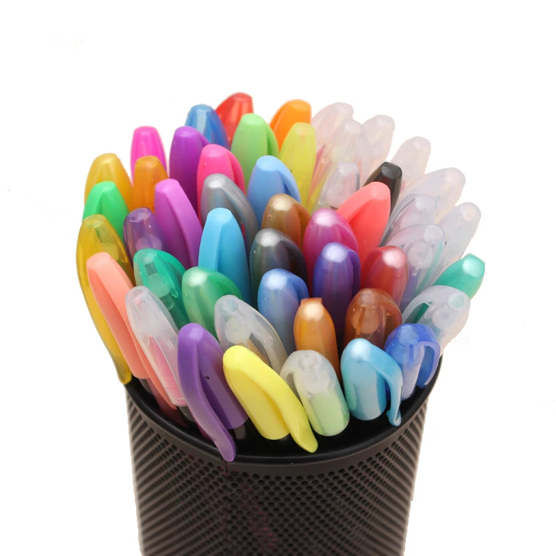 Художественные принадлежности 12/48 цветов гелевые ручки набор заправки пастельный неоновый глиттер эскиз рисунок набор цветных ручек школьная маркер ручка