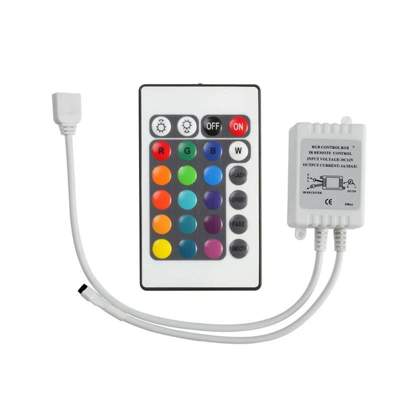 RGB светодиодный контроллер 4 Pin IR 24 Key 44 Key IR Remote 3 Key нажатием диммер вкл/выкл переключатель для 5050 3528 RGB светодиодный светильник