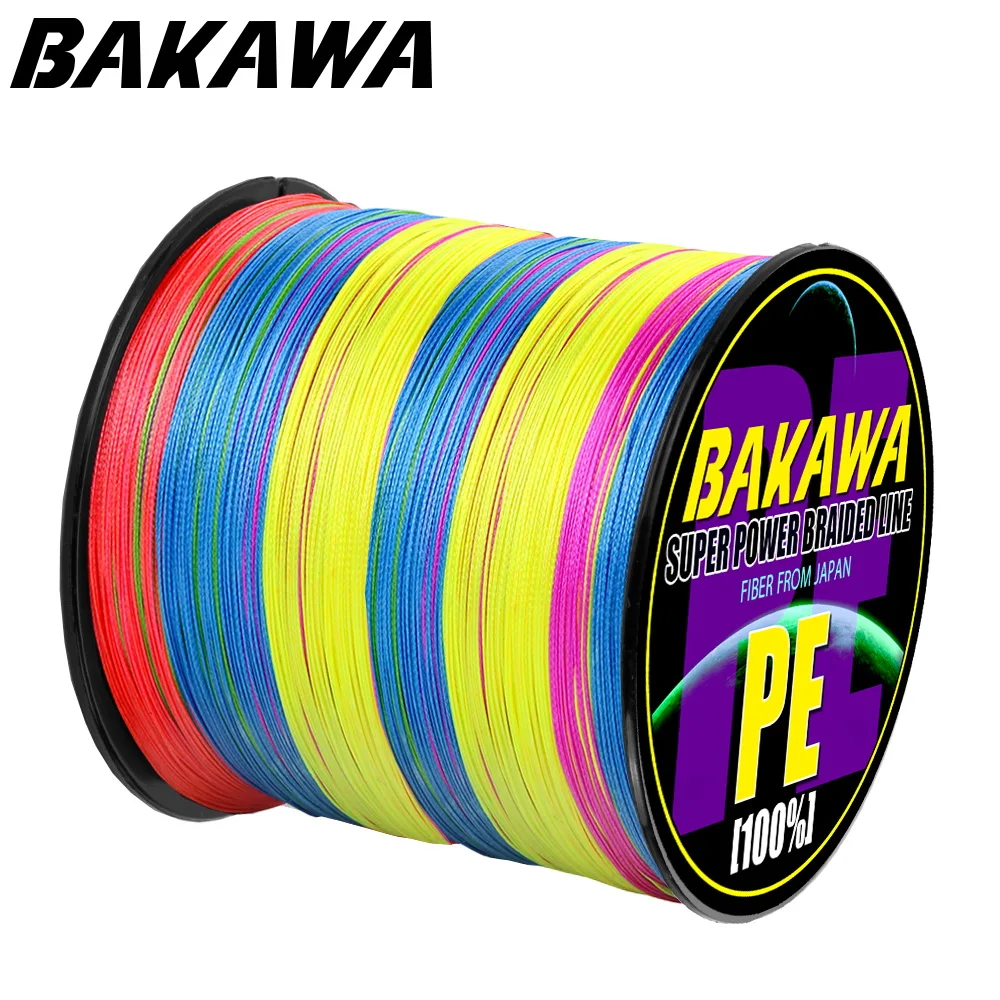 BAKAWA 4 السواحل سوبر قوي جابانيس صنارة صيد بولي ايثيلين مجدول المتعددة الشعيرات خط 300 M حبل مضفر ل معدات الصيد 12-85LB