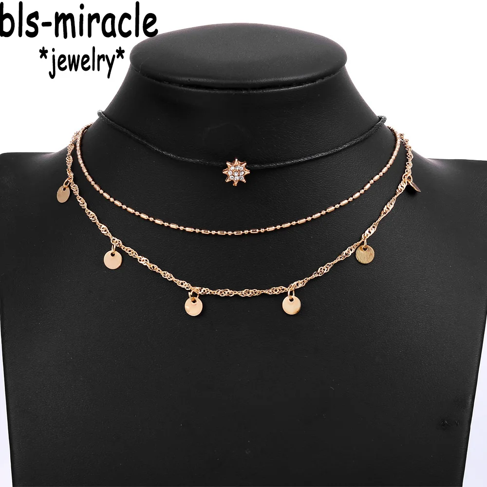 Bls miracle Богемская рифленая искусственная для женщин циркон модный воротник