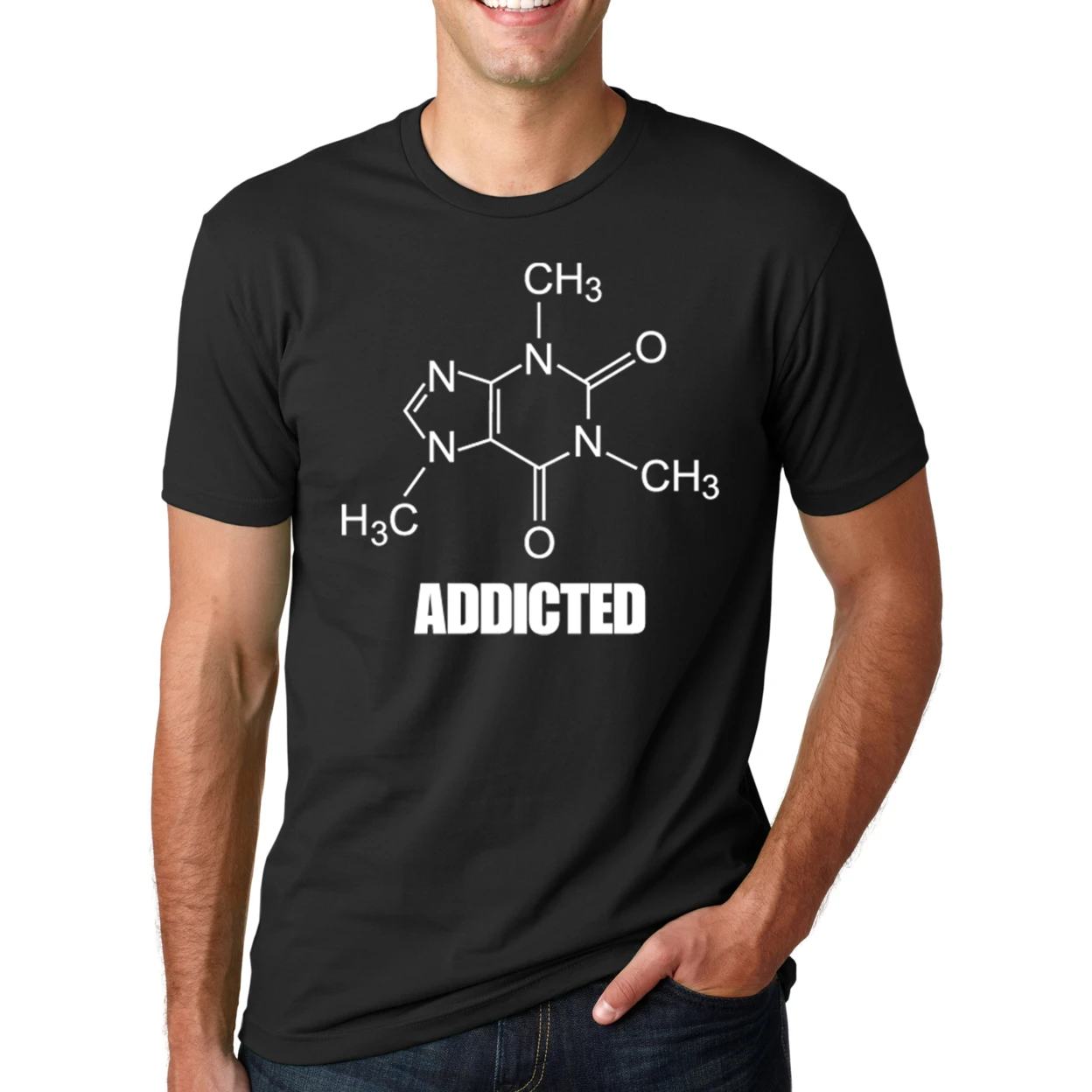 Caffeine Addicted Funny Coffee Shirt