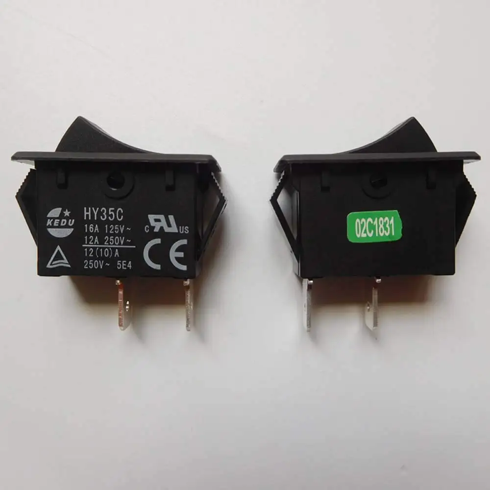 2 шт. KEDU Водонепроницаемый Рок-переключатель 125 В/250 в 12(10) Промышленные электроинструменты кнопочный переключатель 2 булавки HY35C/3 контакта HY35D