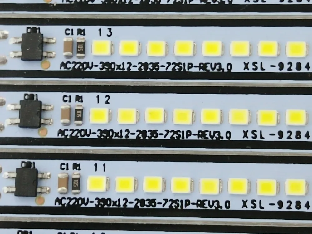 10 шт./лот 220 В переменного тока 2835SMD 30/40/50 см 7 Вт Теплый Холодный белый яркий