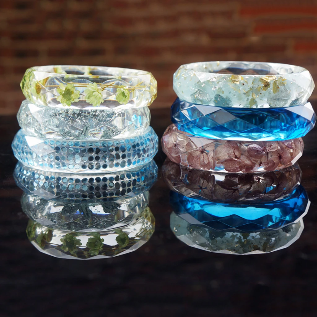 2 Sizes Round Silicone Mold Bracelet Casting Mould For Epoxy Resin Bracelet Bangle DIY Jewelry Tools