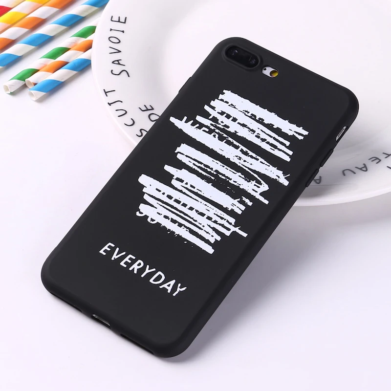 Для iPhone 11 Pro Max 8 8Plus X 7 7 Plus, мягкий силиконовый матовый чехол из ТПУ для девочек, наклейка Memes, крутая цитата, забавные слова для XS Max X XR - Цвет: 6