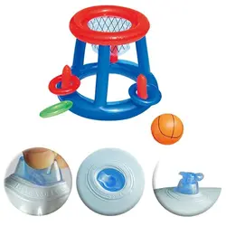 Открытый игрушечные лошадки бассейн надувной для баскетбола корзина поплавок остров воды вечерние игрушки