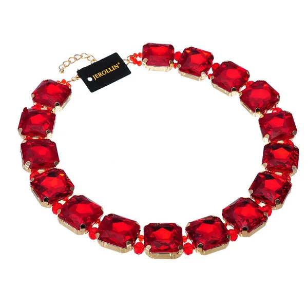Jerollin мода, ювелирные изделия, Золотая цепочка, 5 цветов, квадратные очки, Массивное колье, массивное ожерелье для женщин - Окраска металла: N0012139