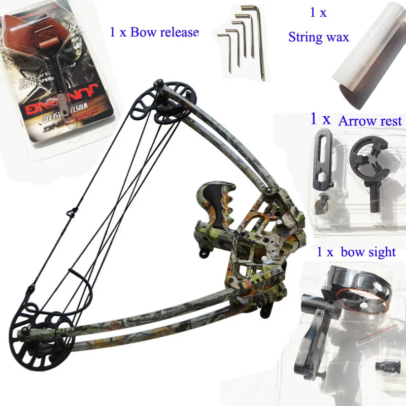 Archery Triangle bow 50Lbs Camo Color Shooting Compound bow 1 Unit Triangle bow for left and right hand