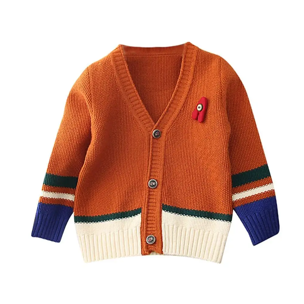 Детский свитер, осенний кардиган для маленьких мальчиков, трикотажная Повседневная Верхняя одежда из хлопка, пальто, одежда, От 0 до 3 лет - Color: C