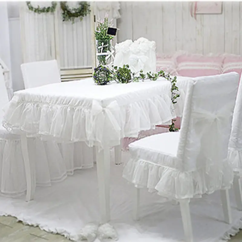 New CUSTOM Fresh white lace skirt tablecloth elegant table cloth for