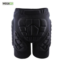 WOSAWE Black Short Protective Hip Butt Pad Ski Skate Snowboard Skating Protection Drop Resistance Padded Shorts Adults Children