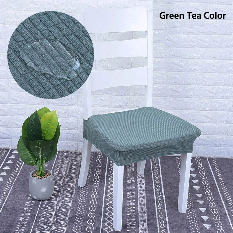 7 цветов, водонепроницаемый защитный чехол для сиденья, спандекс, растягивающийся, для кухни, офиса, универсальный чехол для стула, съемный эластичный чехол для стула, чехлы для сидений
