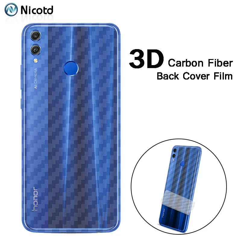 Soft Back Cover Film For Huawei Honor 8X MAX 8C Y9 2019 Mate 20Lite 3D Back Carbon Protector Film For Huawei P10 Plus Nova 3i 8x (2)