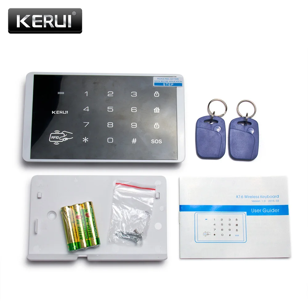 KERUI K16 RFID сенсорная клавиатура для Беспроводной PSTN GSM сигнализация Системы s охранная Система контроля доступа беспроводная клавиатура на пароле