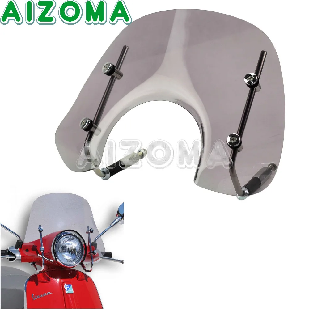 

High Quality Methacrylate Smoke Windshield WindScreen With Bracket Motorcycyle Protector For 2005-2014 VESPA LX150 VESPA LX50