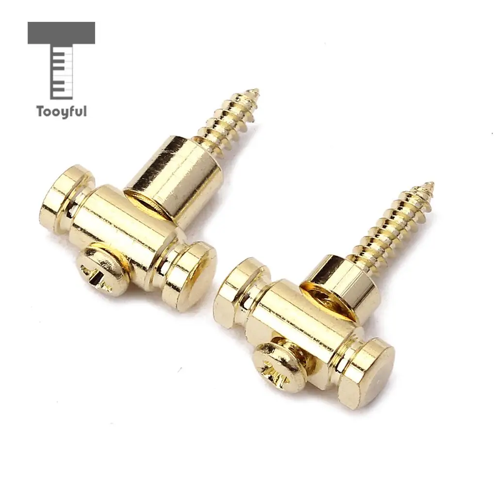 Tooyful Set of 2 Guitar Replacement Gold Copper String Mounting Tree Guide Retainer Musical Instrument Parts