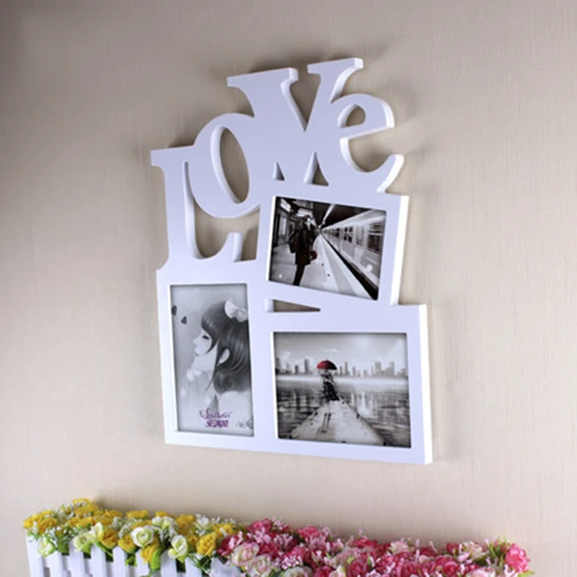 Creative Gift Photo Box Wedding Combination Frame Wooden Frames White