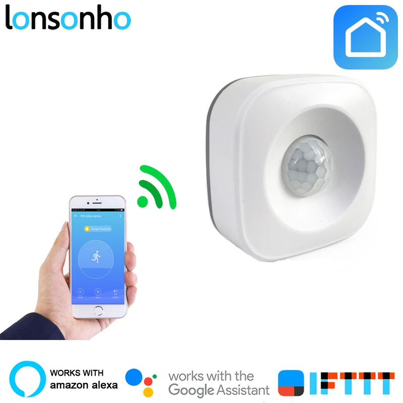 Lonsonho Smart Wifi Pir Motion Sensor Alarm Infrared Motion Detector