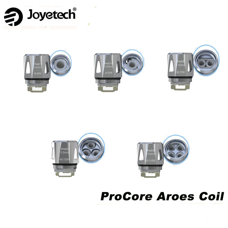 

5pcs/ lot Original Joyetech Coil ProC1 ProC1-S ProC2 ProC3 ProC4 Coil head for ProCore Aries Tank and eVic Primo mini Atomizer