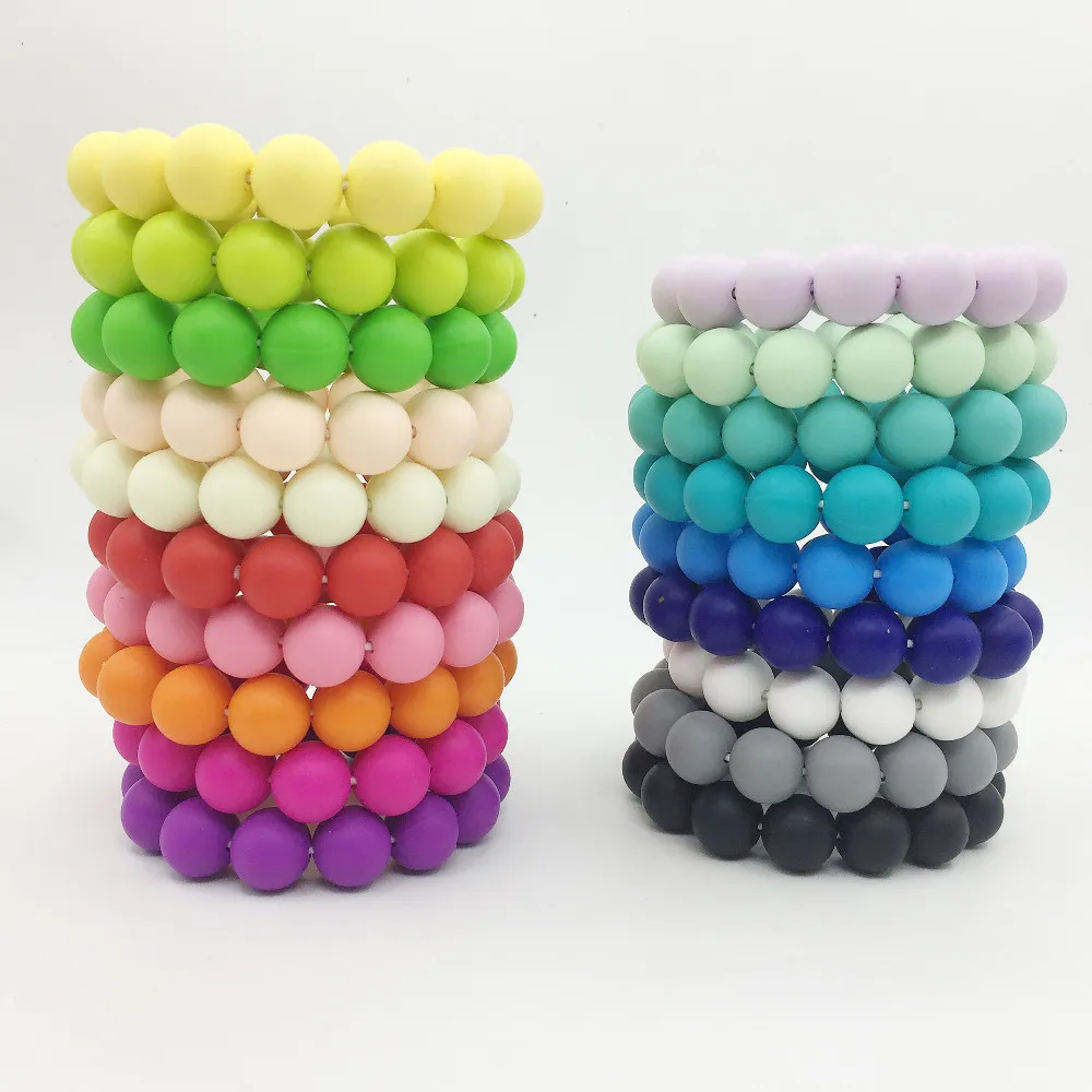 BPA FREE Silicone beads bracelet Baby Teething Jewelry,Food grade Safe