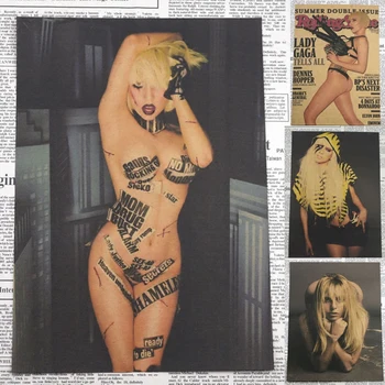

The Queen Lady Gaga Music Class Vintage Retro Decorative Poster DIY Wall Home Bar Posters Home Decor Gift