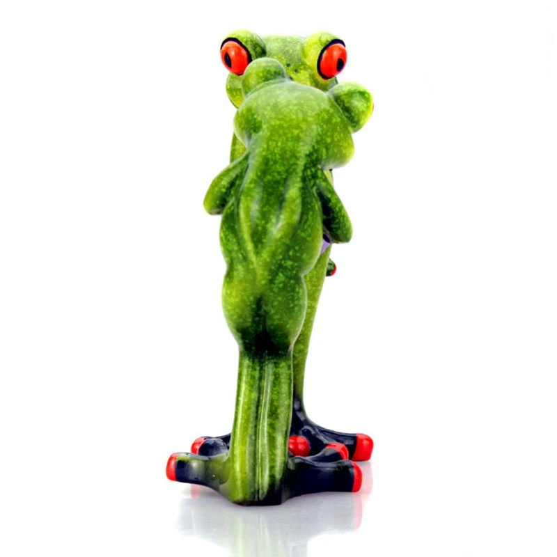

3D Creative Green Frog Funny Resin Statues Green Frog Figurine Resin Office Crafts Students Birthday Gifts Decoration Home Gif