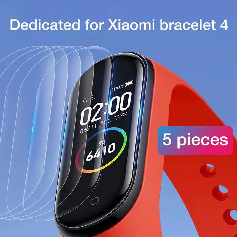 

Soft Smart Watch Screen Protector Anti-Scratch TPU for Xiaomi Miband 3 4 Mi Band 3 4 Film PET Protective Film Durable 5 Pcs/set