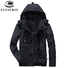 CIVICHIC/Лидер продаж; модные мужские зимние теплые куртки; плотная Повседневная Верхняя одежда; ветрозащитное пальто; большие размеры; парки с капюшоном; одежда; M-XXXXL; DC08