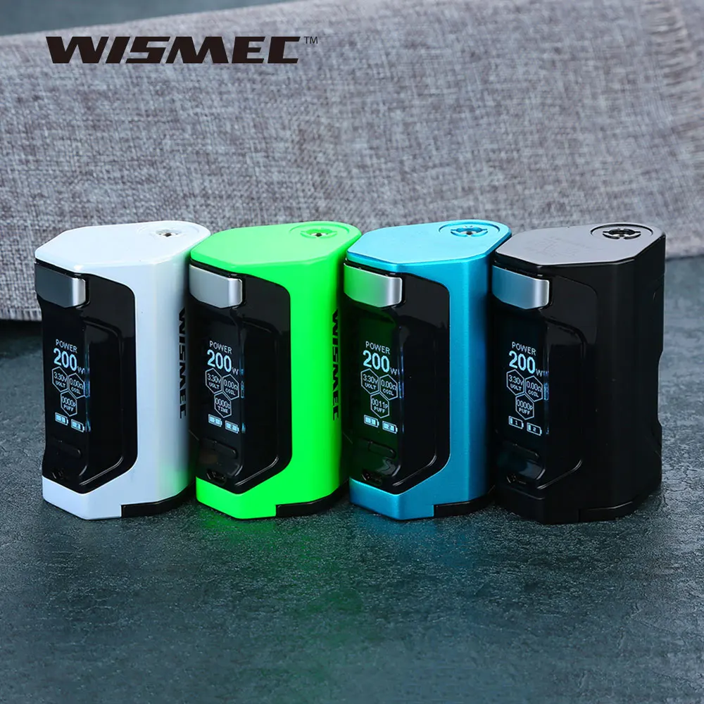 Оригинальный WISMEC Luxotic DF 200 Вт TC бокс мод 7 мл Встроенная многоразовая бутылка и