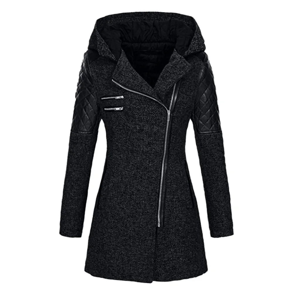 Новое горячее зимнее пальто для женщин, теплая тонкая куртка, толстая парка, пальто, зимняя верхняя одежда, пальто на молнии с капюшоном, manteau femme hiver