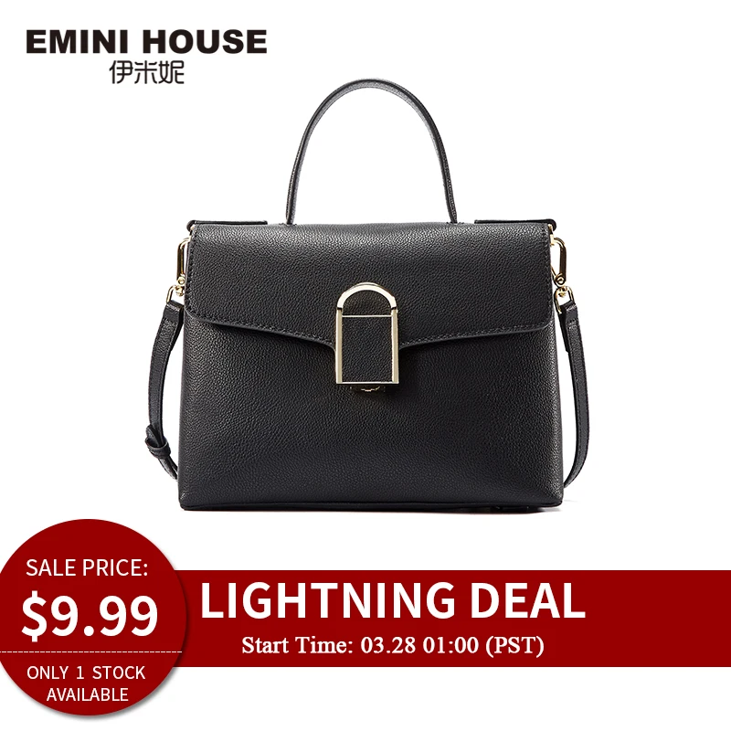 

Lightning Deal Price: $9.99, EMINI HOUSE Split Leather Women Handbag For 03.28 01:00 PST Only 1 Stock Available Women Bag