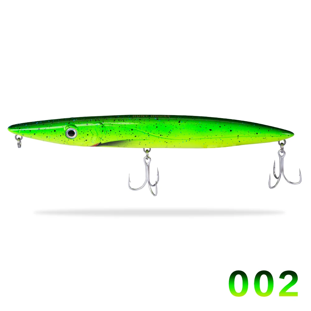 Hunthouse новая приманка stickbait topwater рыболовные карандашные приманки жесткая Приманка для окуня 195 мм 44 г для морского окуня - Цвет: 002