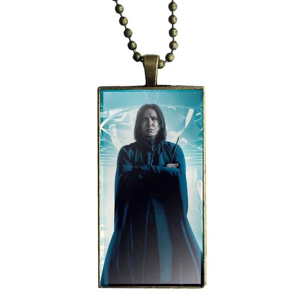 EJ glaze Severus Snape модное ожерелье с подвеской из стекла кабошона бронзовым покрытием