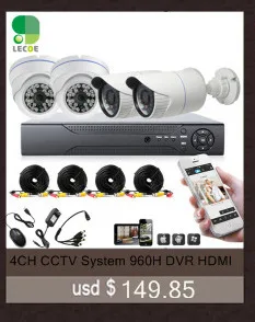 1200TVL видеонаблюдения Системы 8CH видеонаблюдения DVR с 960 H CMOS ИК-камеры безопасности Системы с ИК-фильтр 8CH DVR комплект