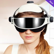 2 в 1 голова, глаз, массажер, антистрессовый Вибрационный Массажный шлем, инфракрасная терапия, медицинский уход