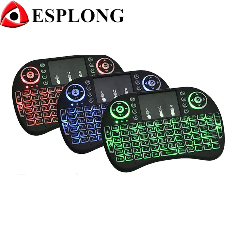 i8 Backlight Mini Wireless Keyboard 2 4GHz Touchpad Air Mouse Handheld Smart Remote Control for font