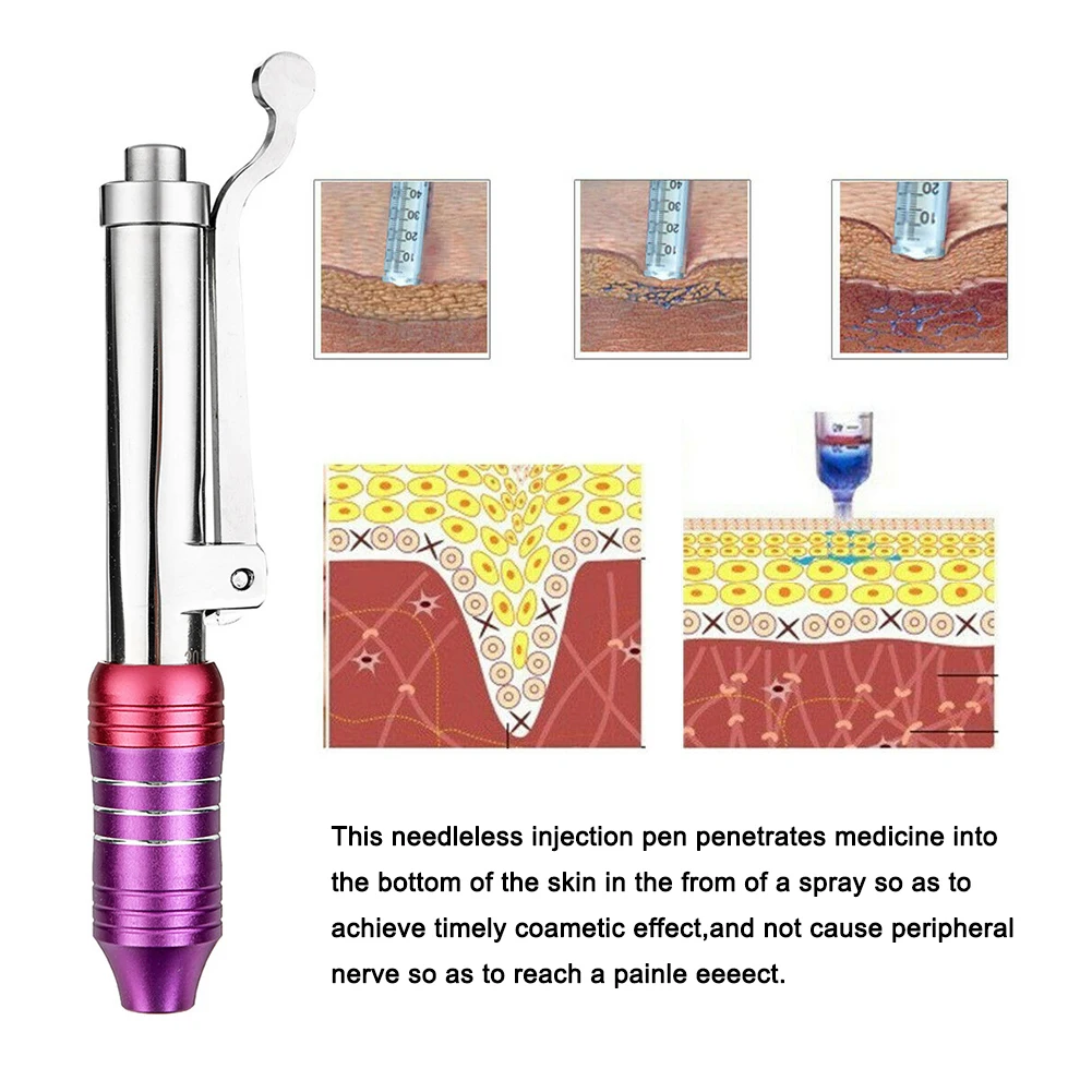 Портативный неинвазивный небулайзер для инъекций гилауроновой кислоты, ручка без игл, не раздражающее удаление морщин, инструменты для омоложения кожи