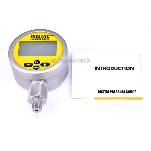 

0-1.6Mpa G1/4 Metal Case Battery-Powered Digital Pressure Gauge, 3 Display Unit MPa, Kgf/cm2, PSI