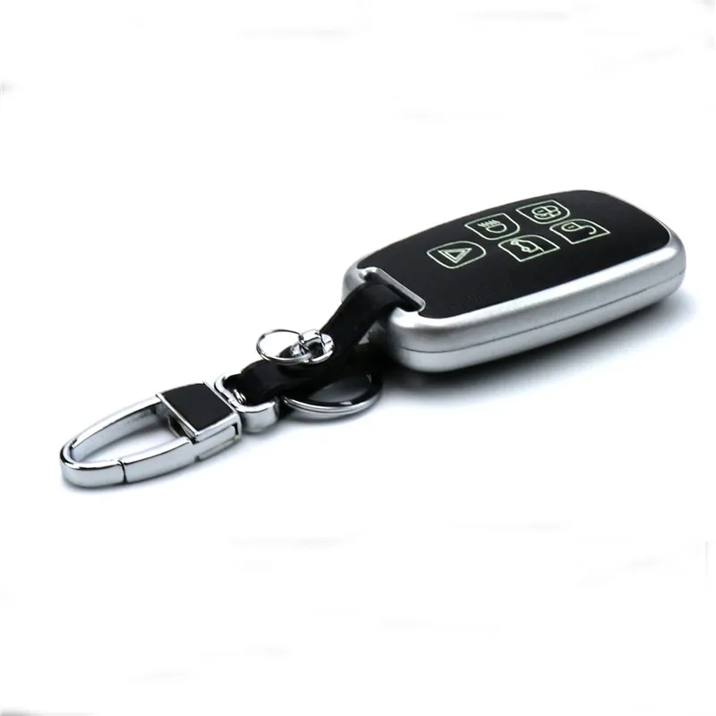 

Genuine Leather Car Key Case Bag For Land Rover RANGE ROVER SPORT Evoque Freelander 2 DISCOVERY 4 Key Chain Covers